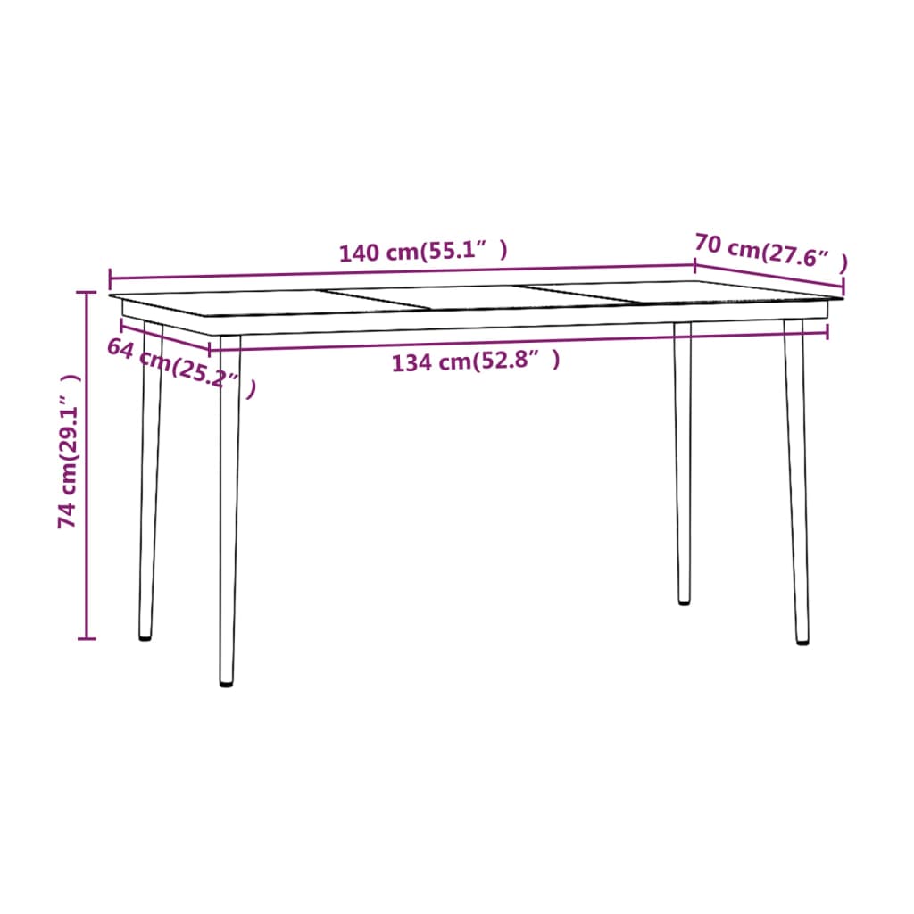 Ensemble de jardin 5 pièces avec coussins