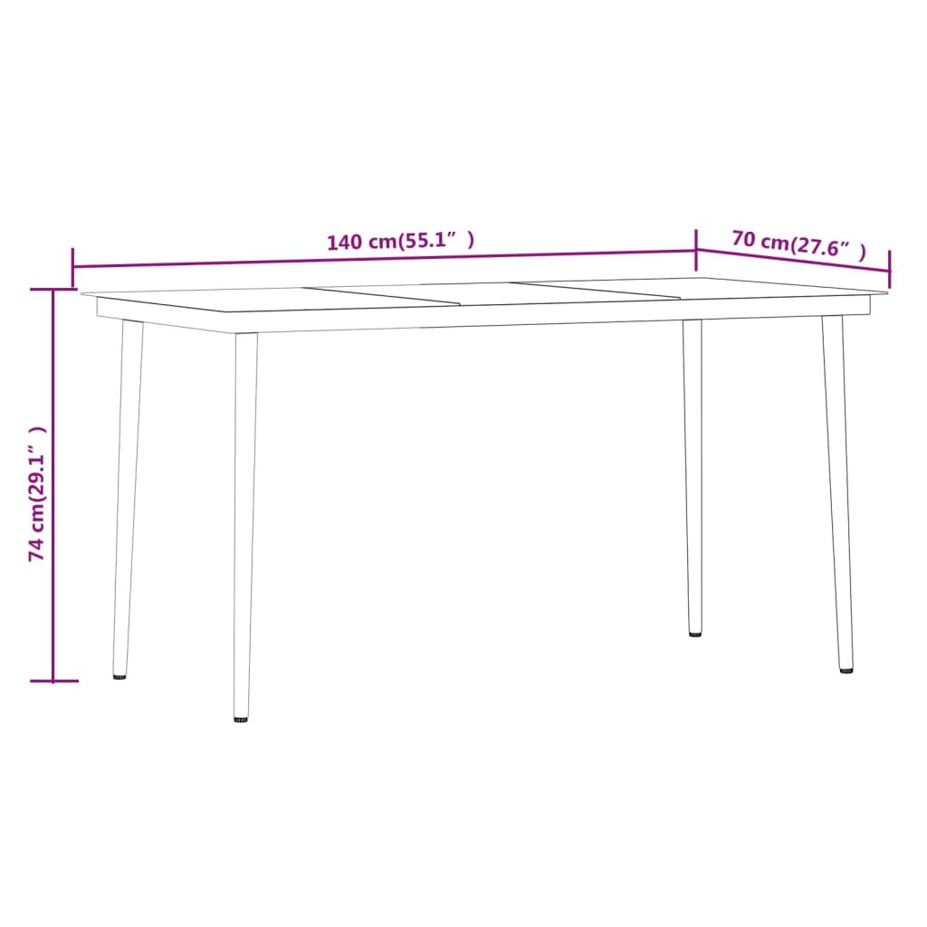 Ensemble de jardin 5 pièces avec coussins