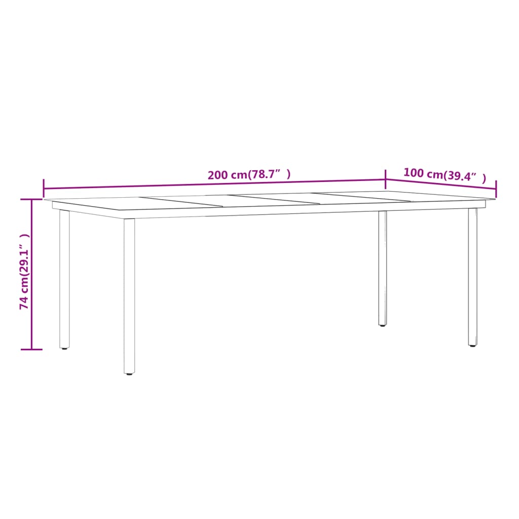 Ensemble de jardin 7 pièces avec coussins, gris