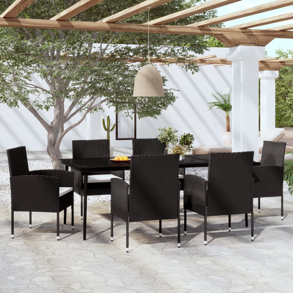 5-delige Tuinset met kussens poly rattan