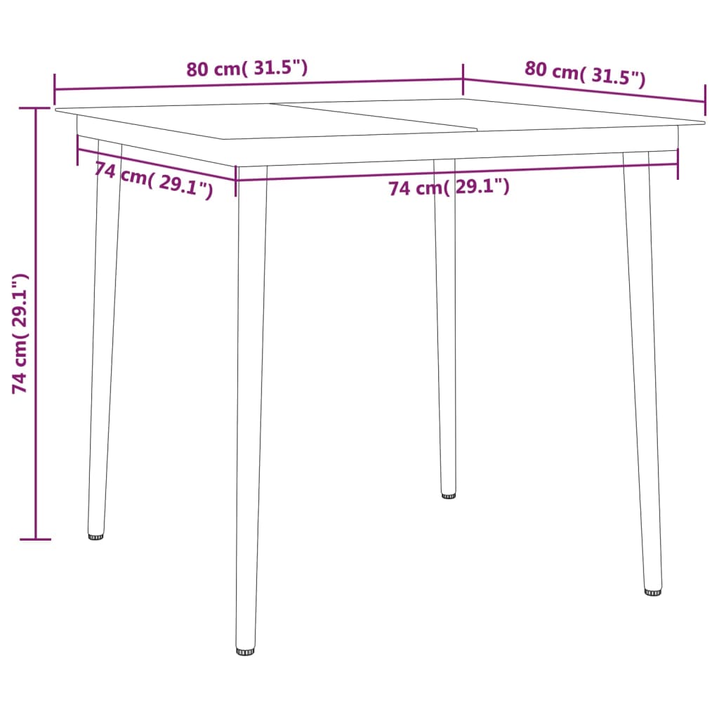 5-delige Tuinset met kussens poly rattan