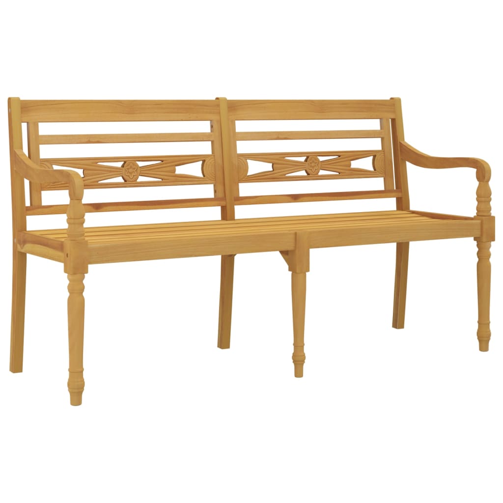 Banc Batavia avec coussin 150 cm teck massif