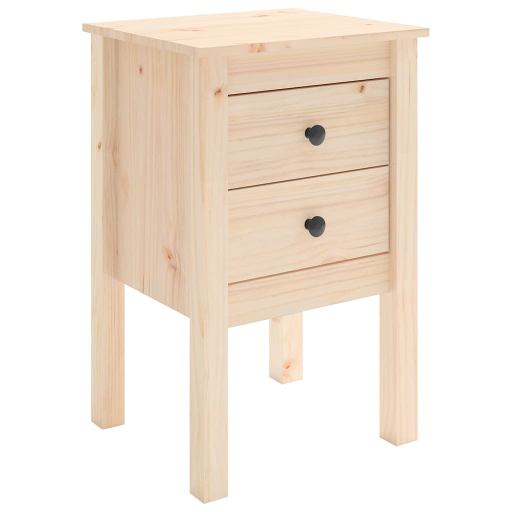 Tables de chevet 2 pcs 40x35x61,5 cm en bois de pin massif