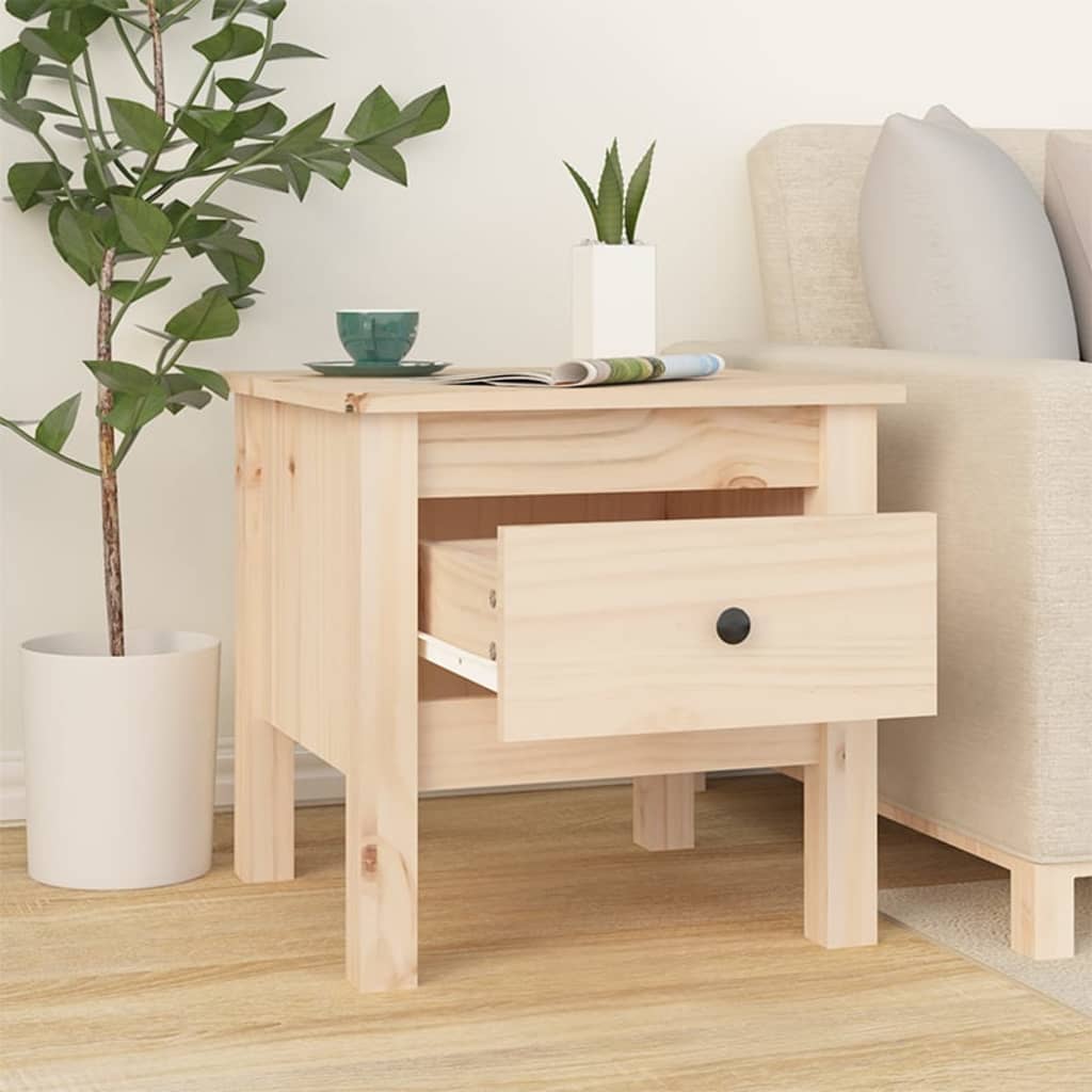 Table d'appoint 50x50x49 cm en bois de pin massif