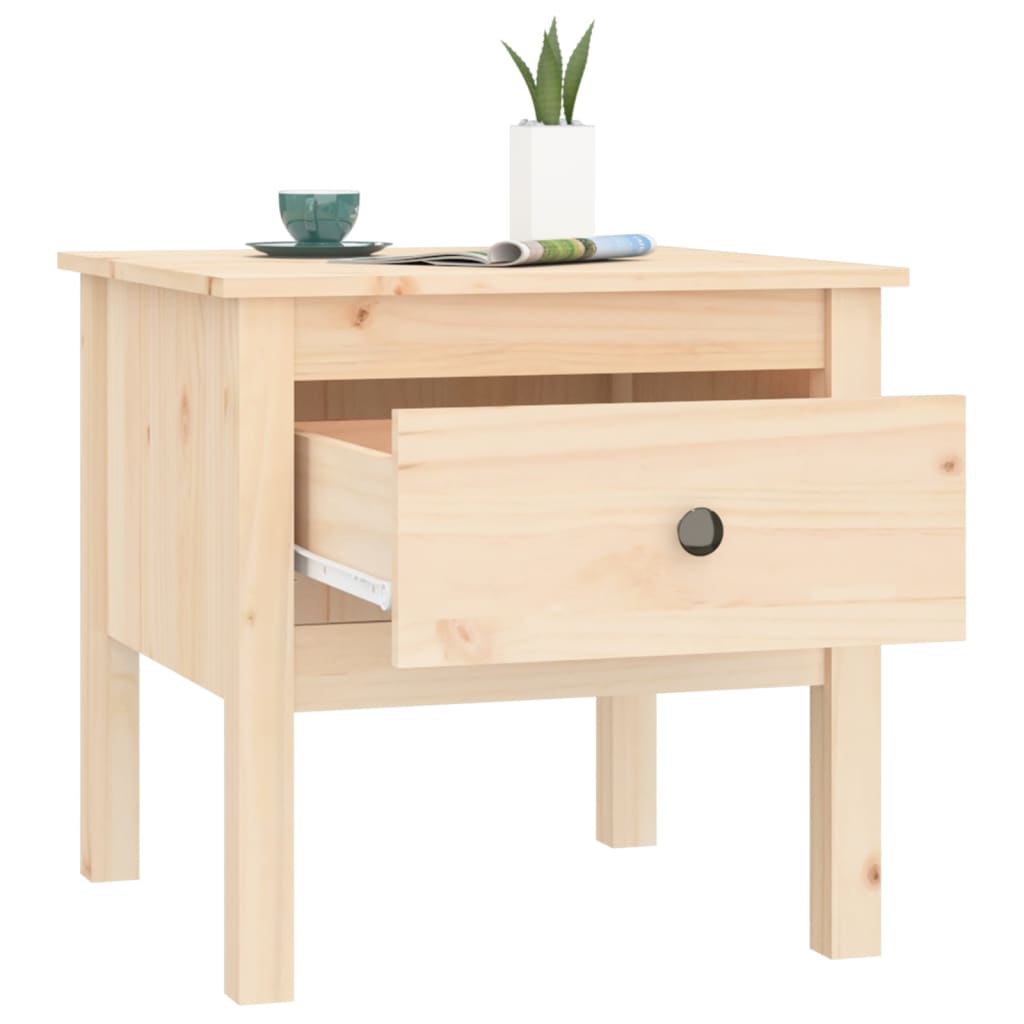 Table d'appoint 50x50x49 cm en bois de pin massif