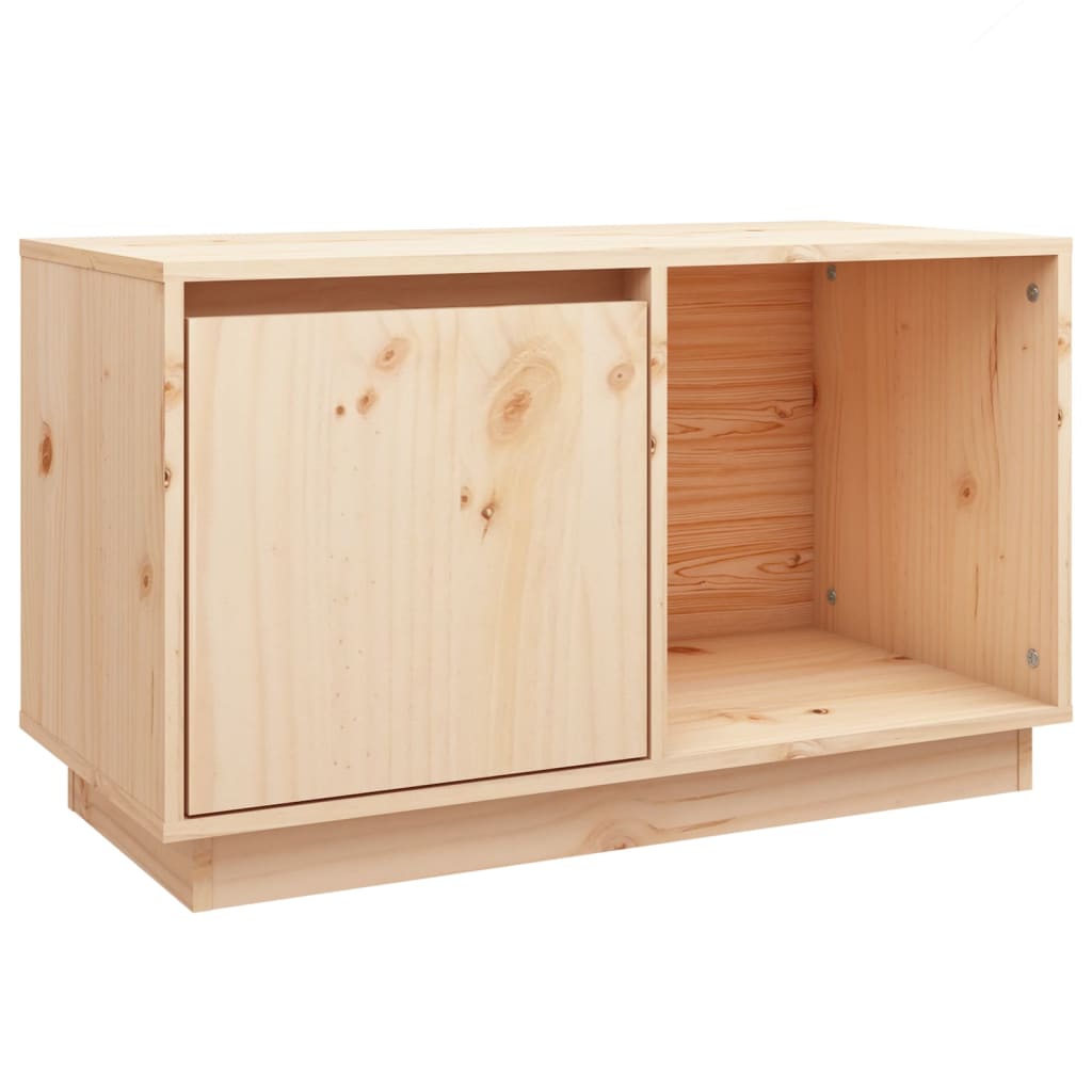 Meuble TV 74x35x44 cm en bois de pin massif