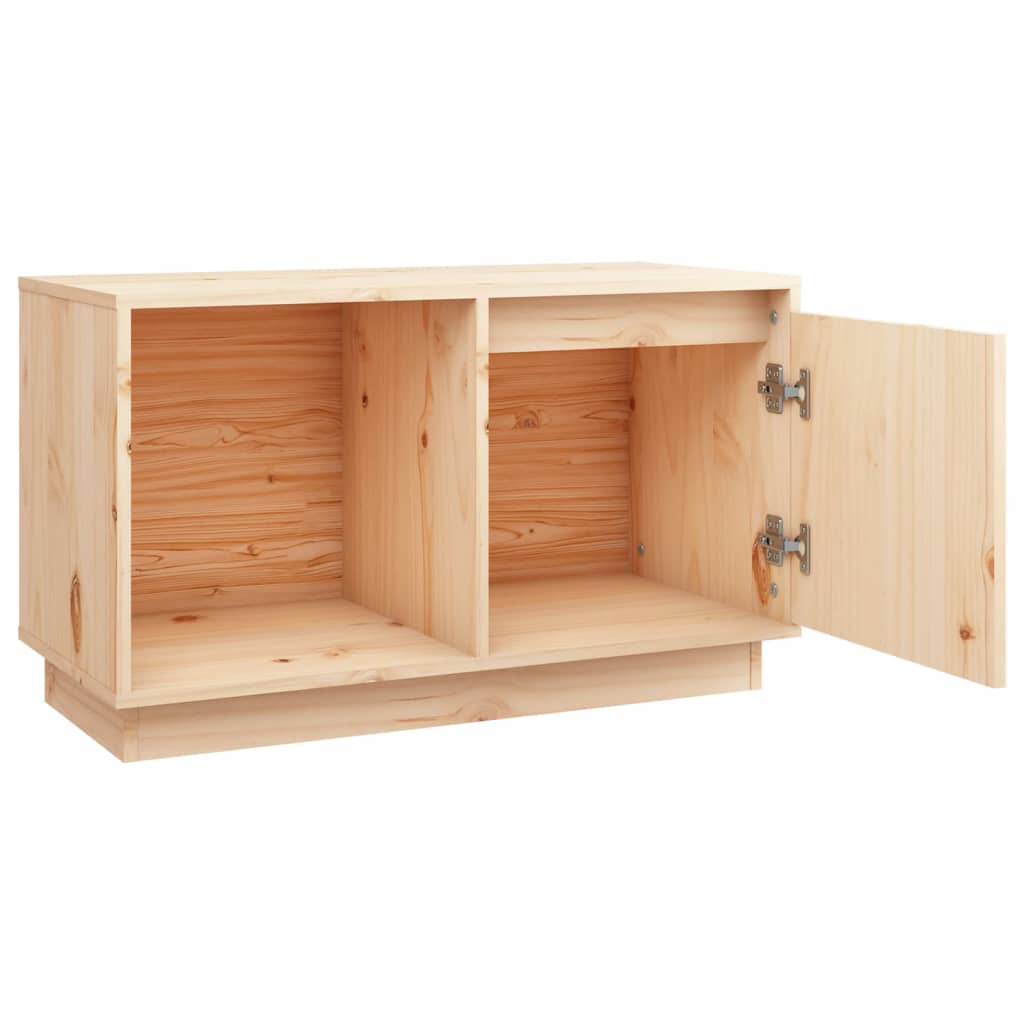 Meuble TV 74x35x44 cm en bois de pin massif