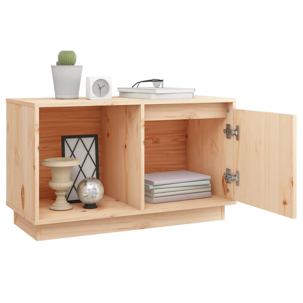 Meuble TV 74x35x44 cm en bois de pin massif