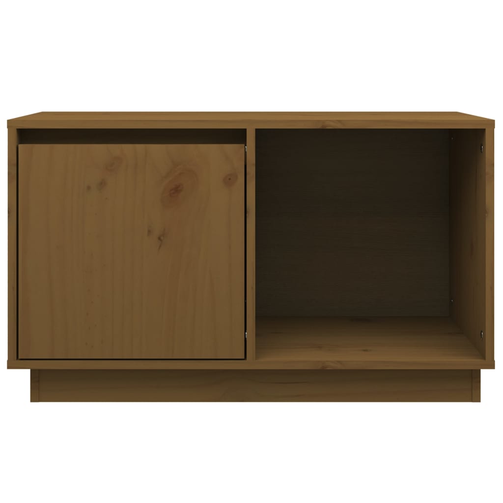 Meuble TV 74x35x44 cm en bois de pin massif