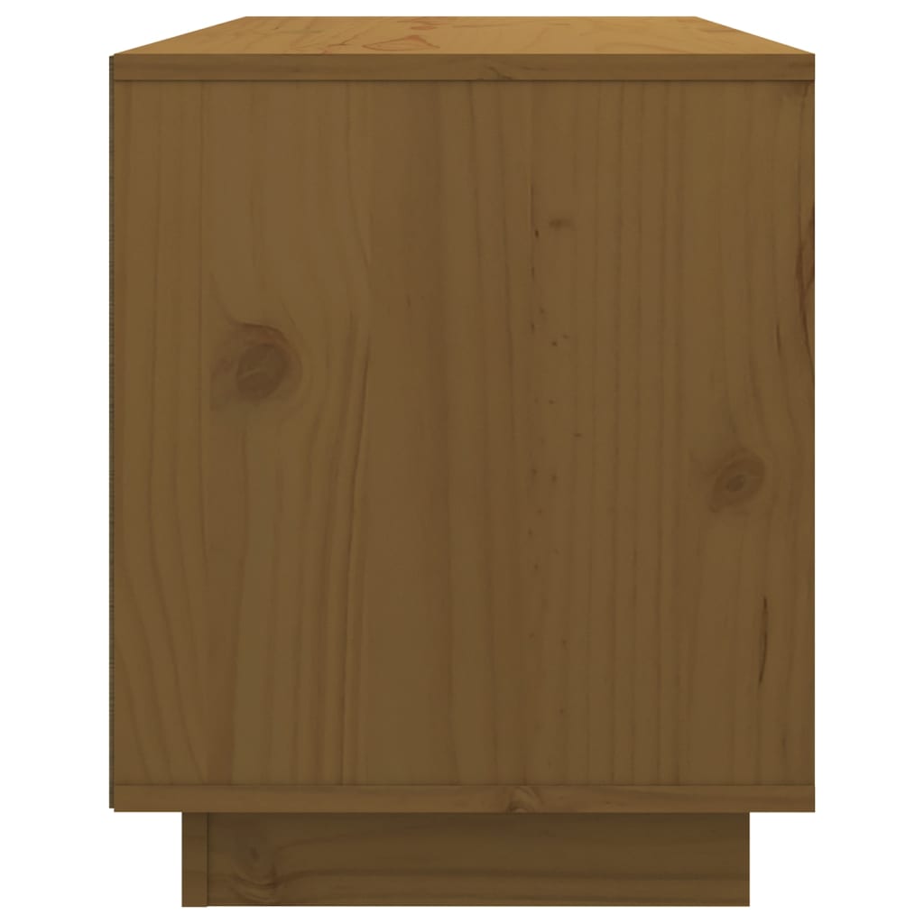 Meuble TV 74x35x44 cm en bois de pin massif