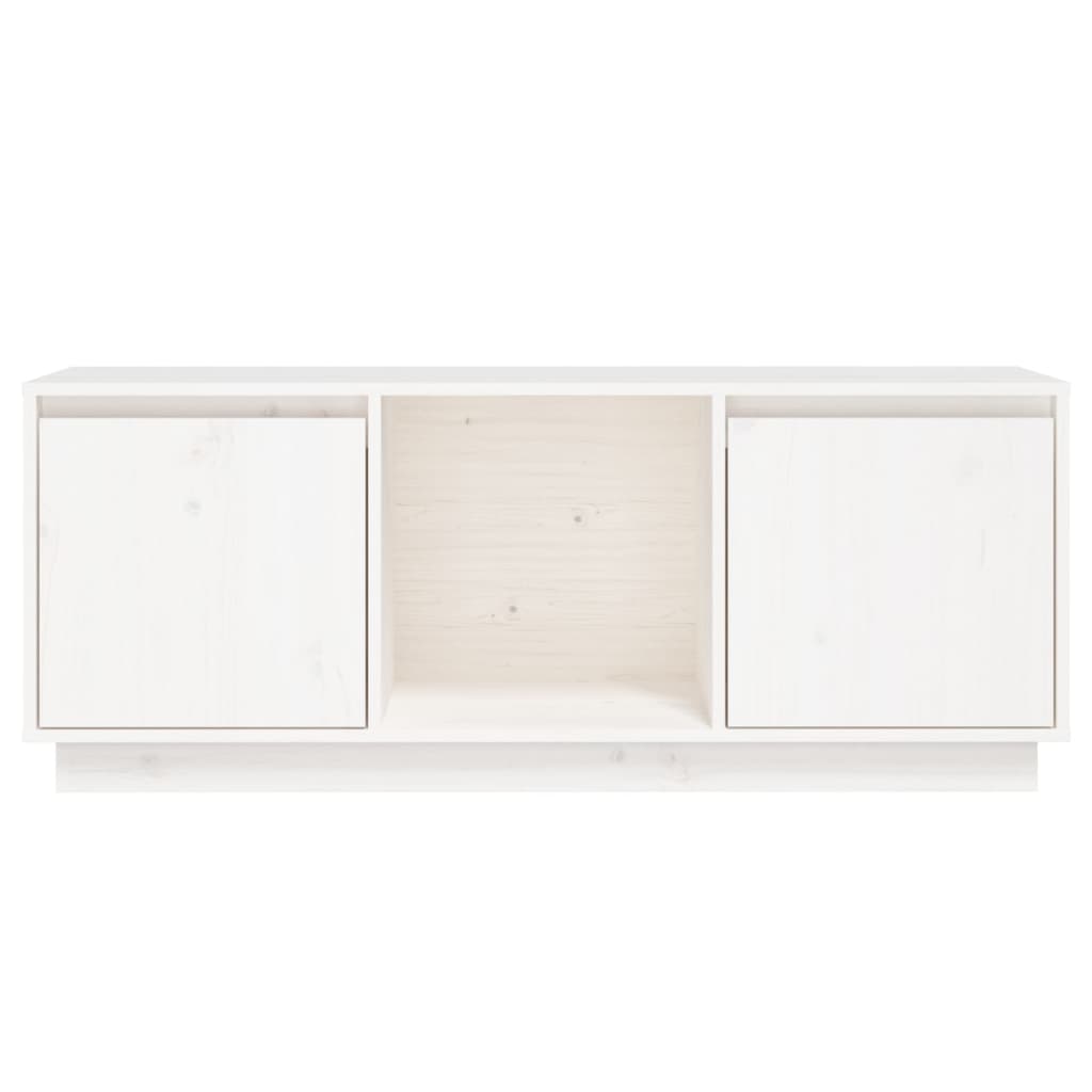 Meuble TV 110,5x35x44 cm en bois de pin massif