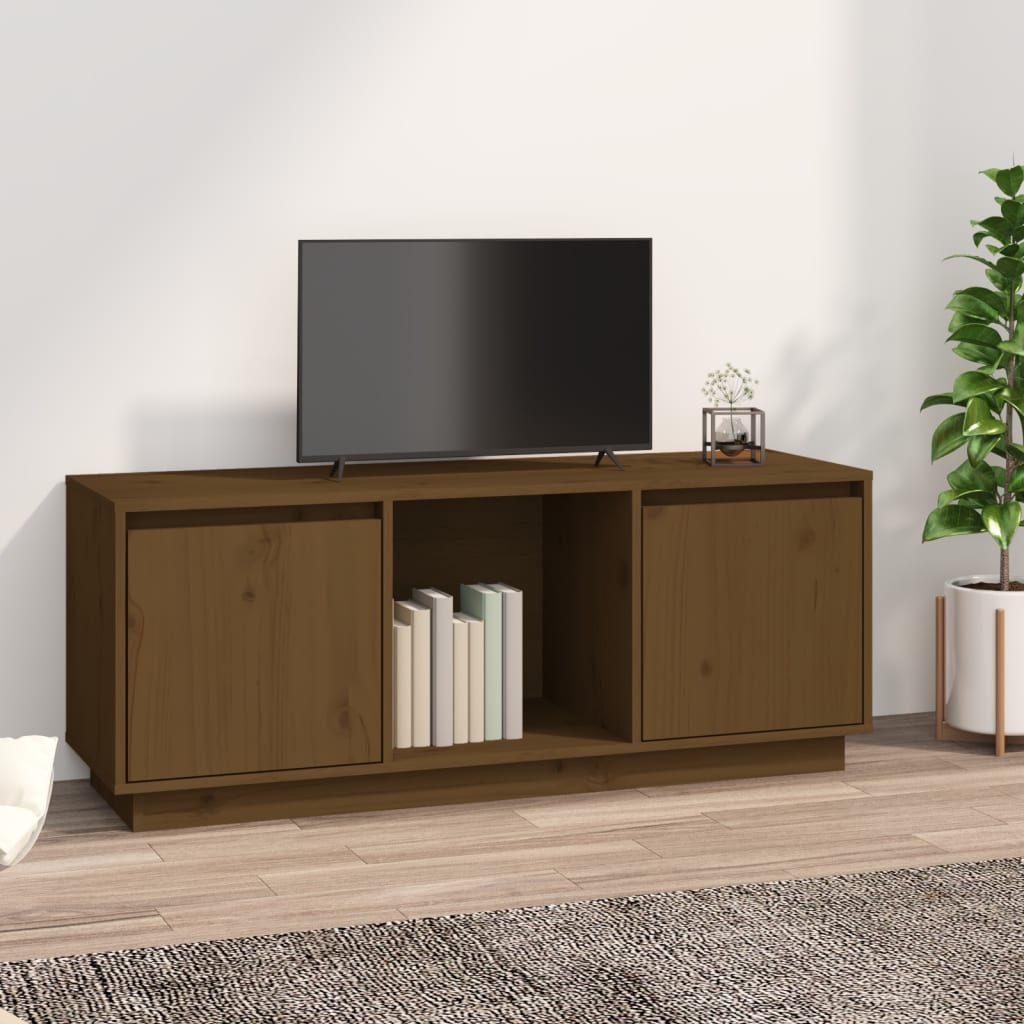 Tv-meubel 110,5x35x44 cm massief grenenhout