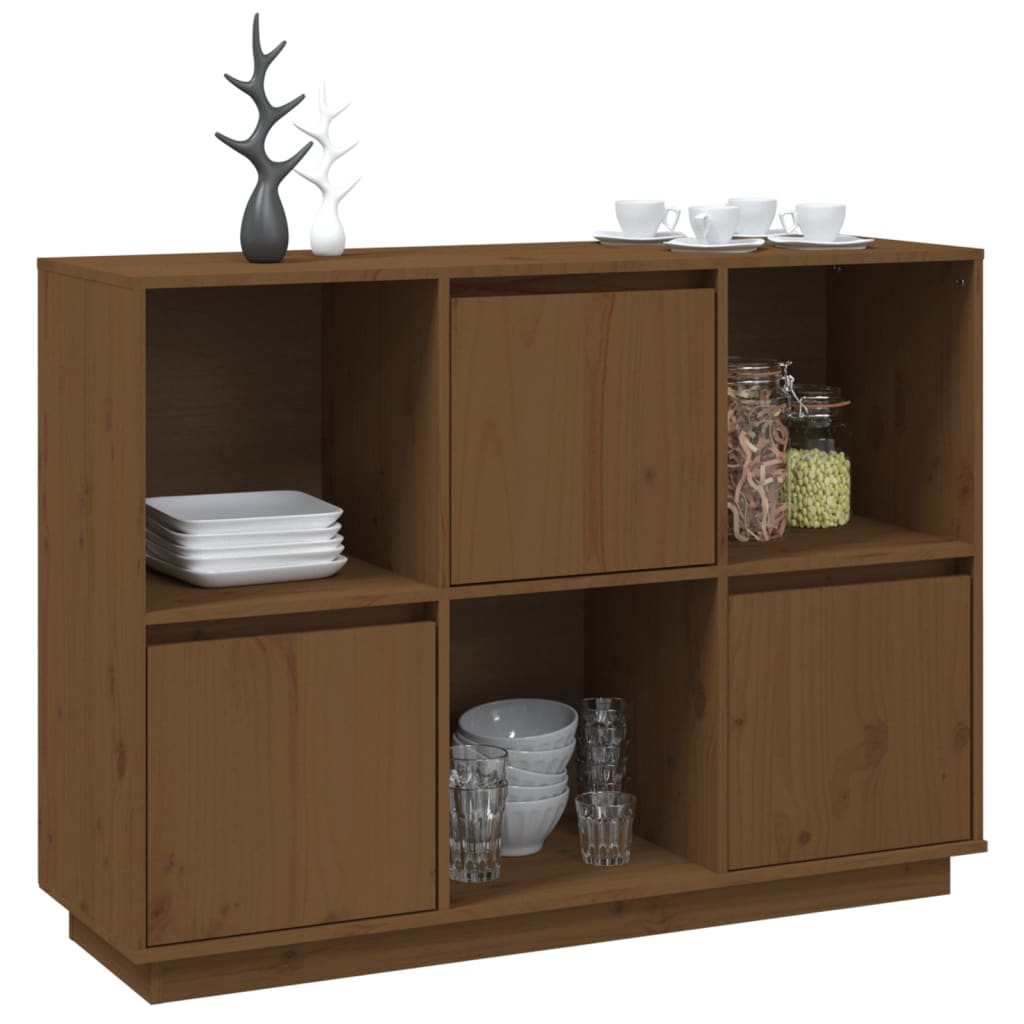 Dressoir 110,5x35x80 cm massief grenenhout