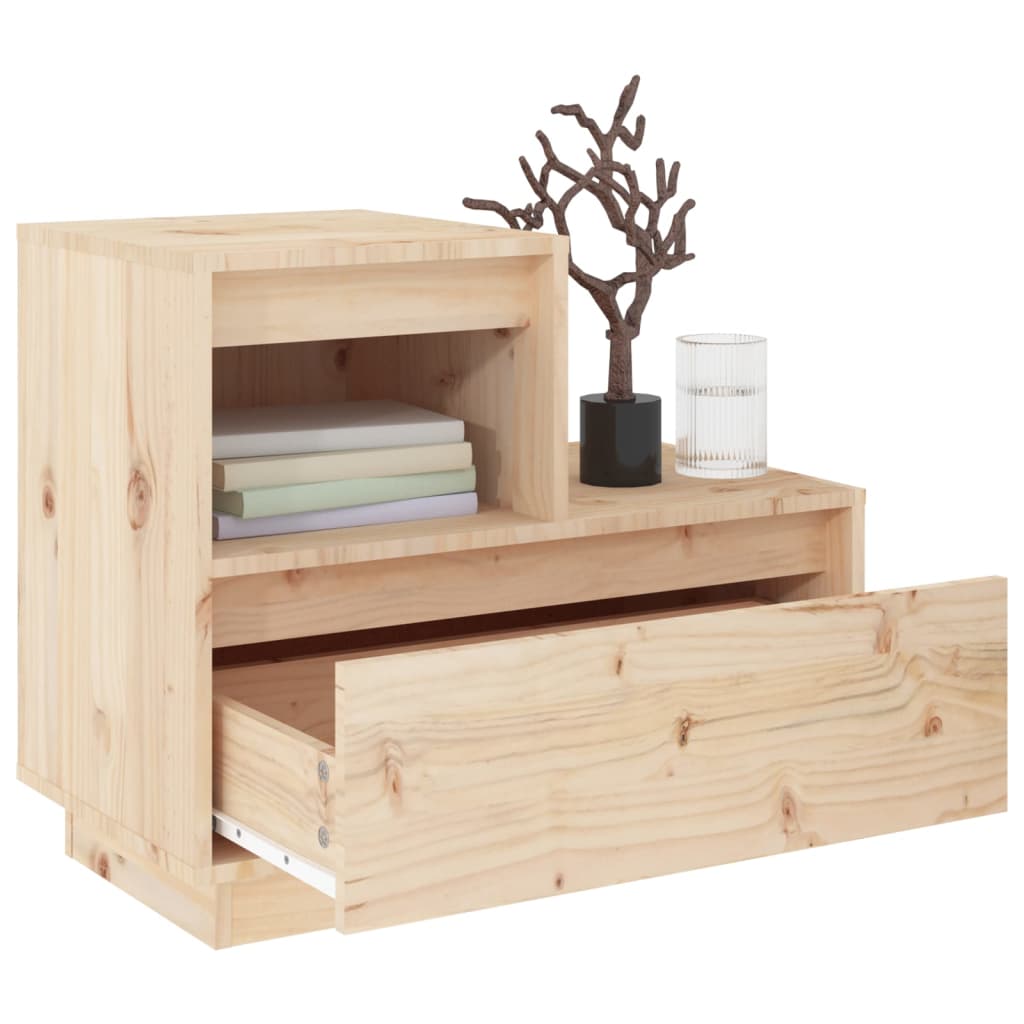 Table de chevet 60x34x51 cm en bois de pin massif