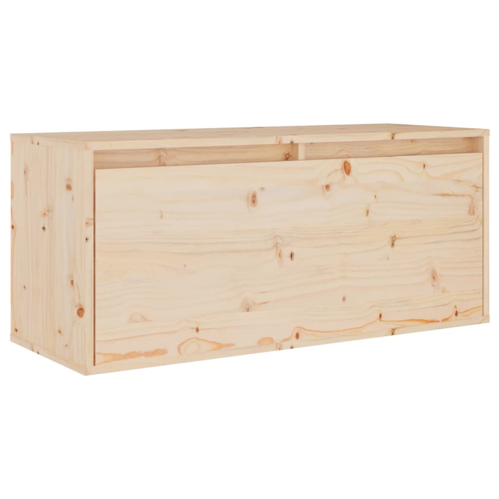 Meuble TV 2 pcs en bois de pin massif