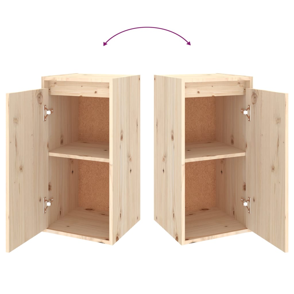 Meuble TV 2 pcs en bois de pin massif