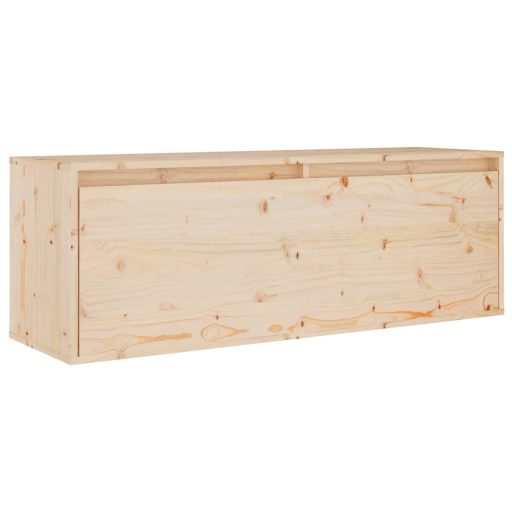 Meuble TV 2 pcs en bois de pin massif