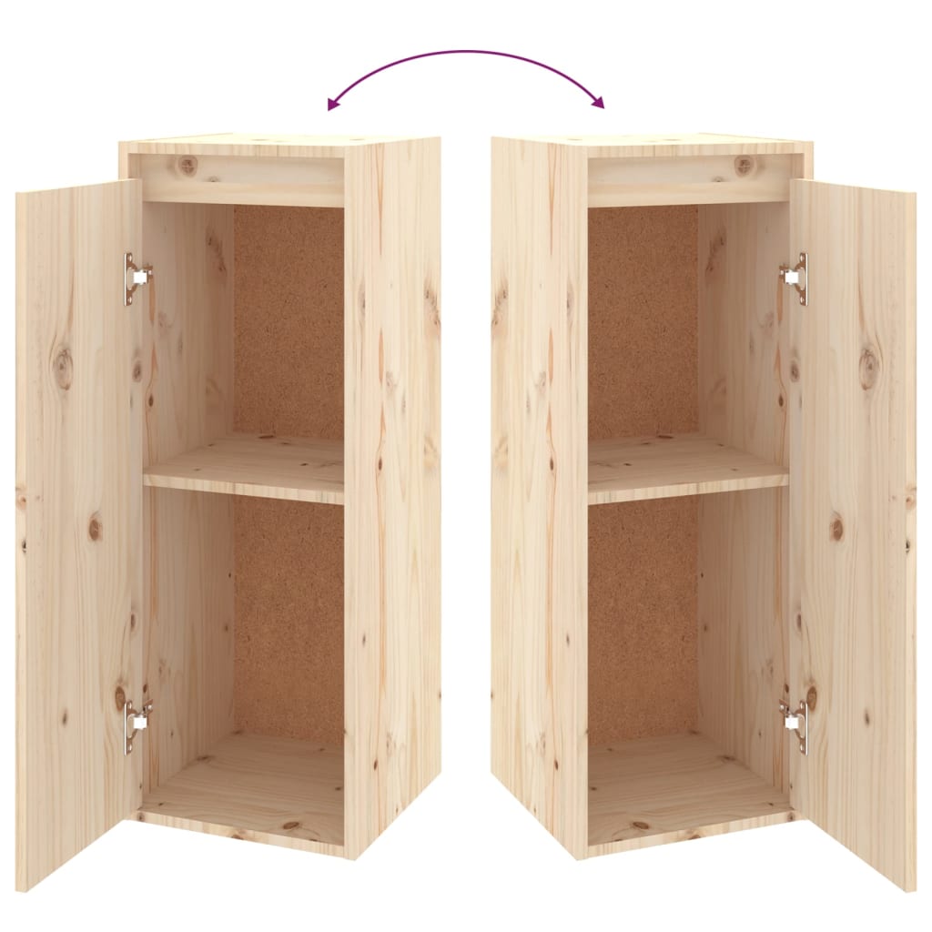 Meuble TV 2 pcs en bois de pin massif