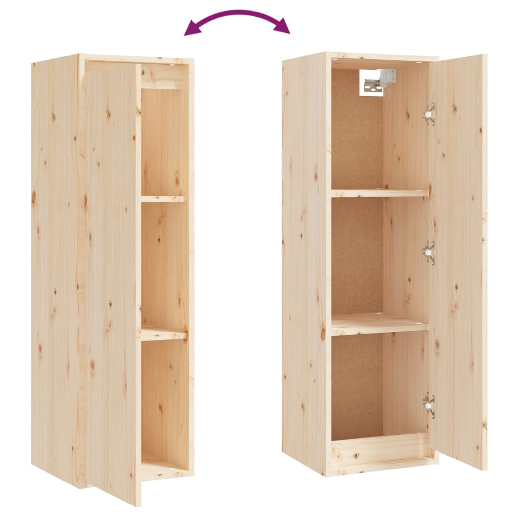 Meuble TV 3 pcs en bois de pin massif