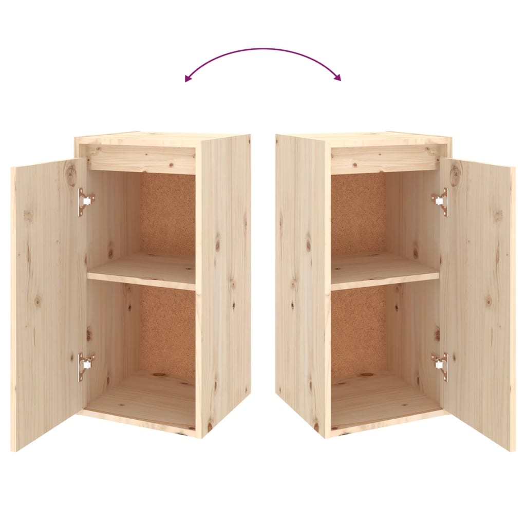 Meuble TV 2 pcs en bois de pin massif