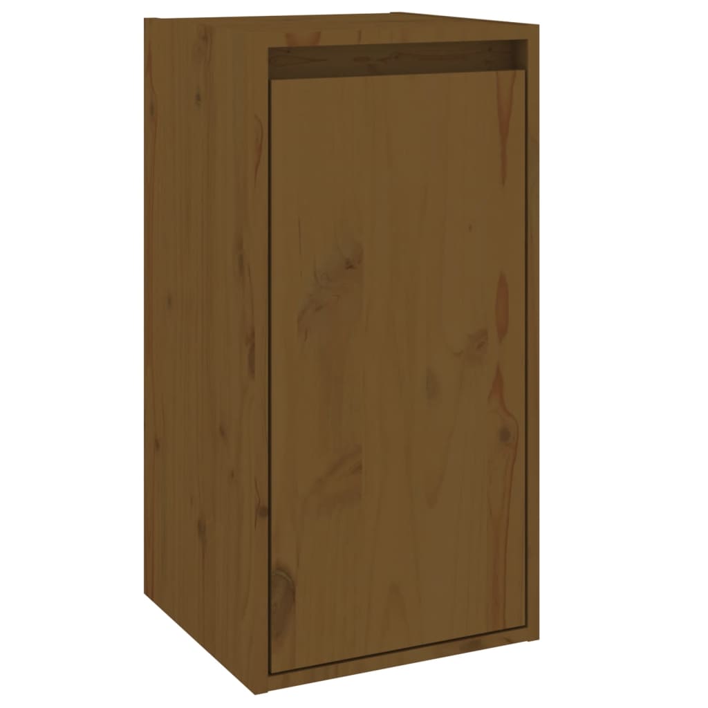 Meuble TV 2 pcs en bois de pin massif