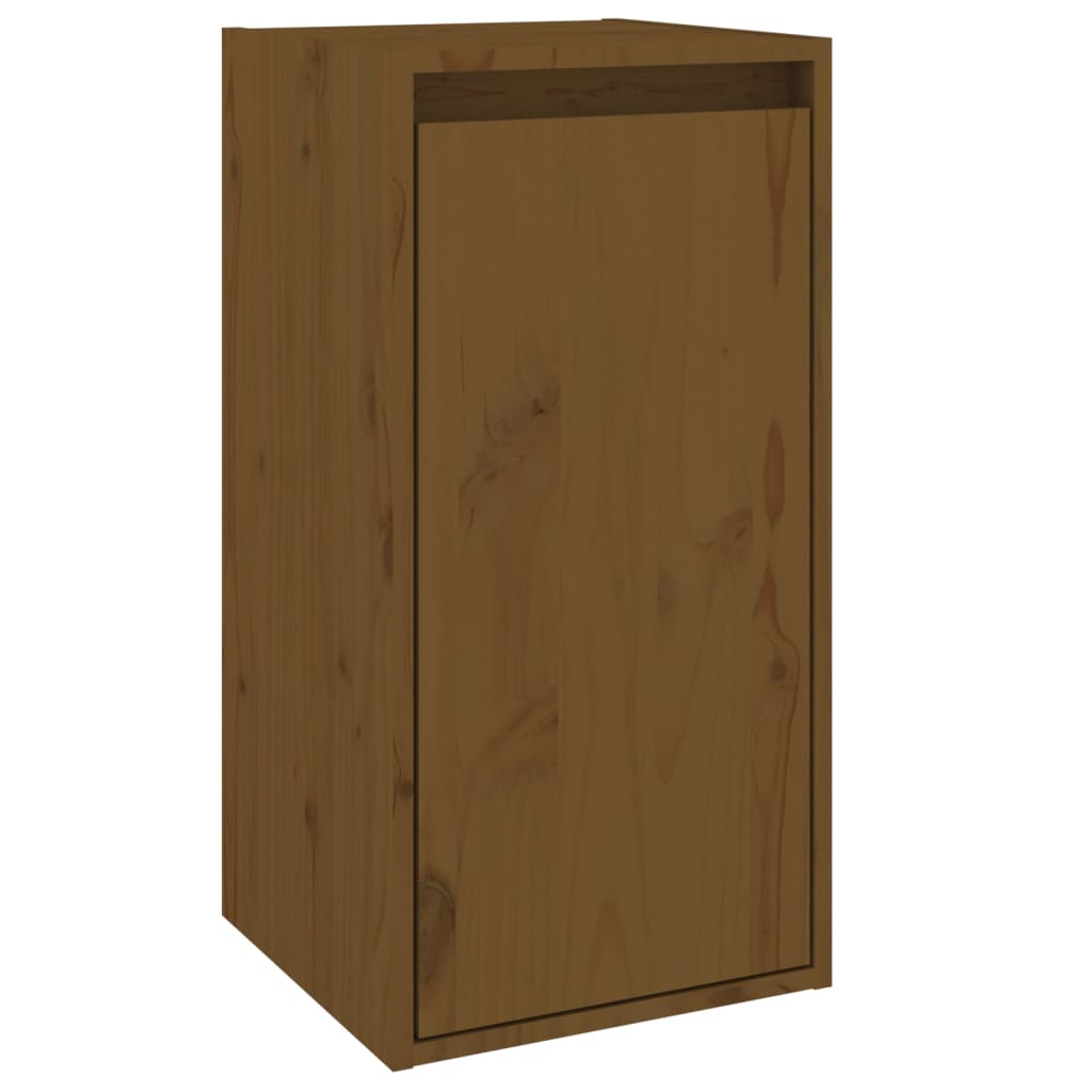 Meuble TV 3 pcs en bois de pin massif