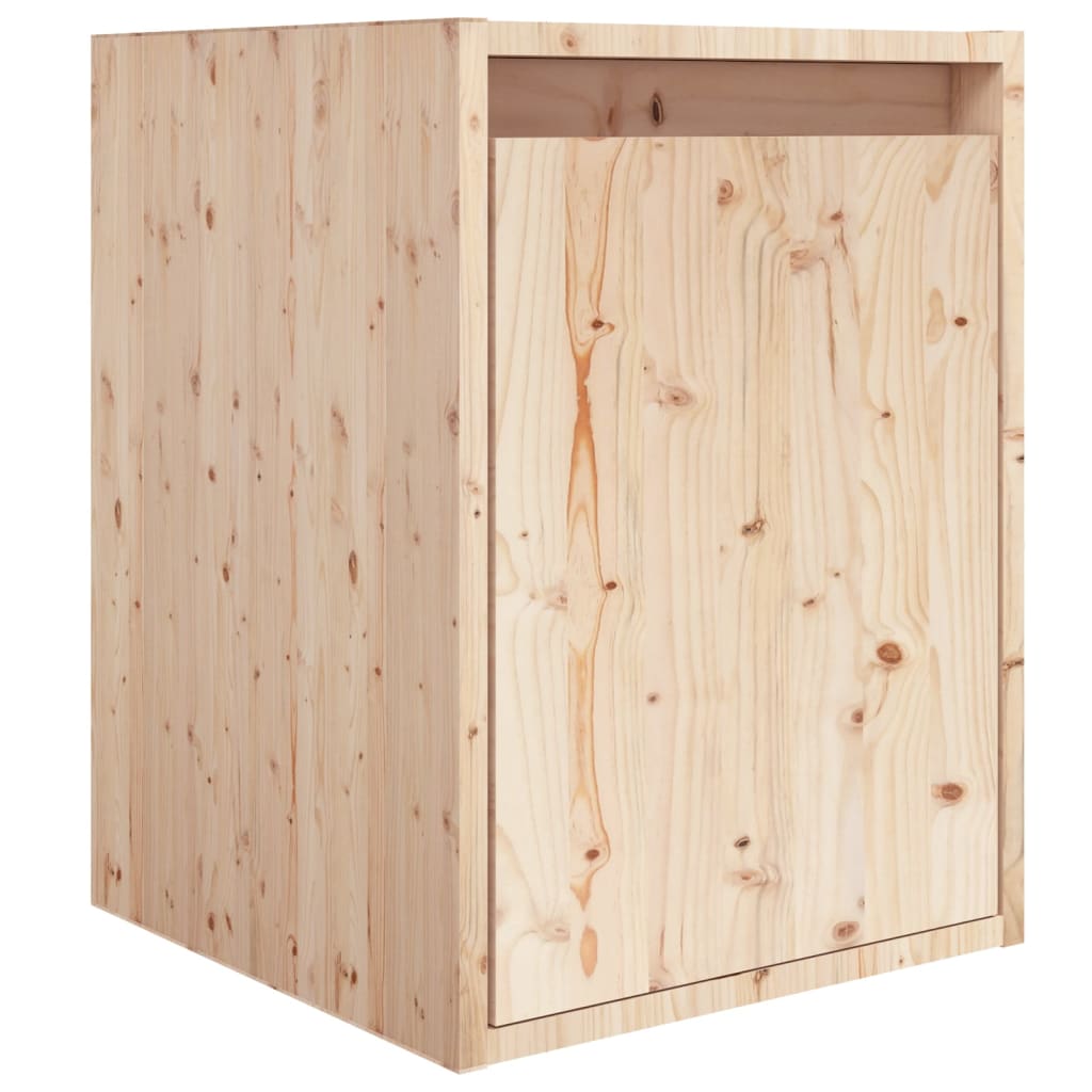 Meuble TV 3 pcs en bois de pin massif