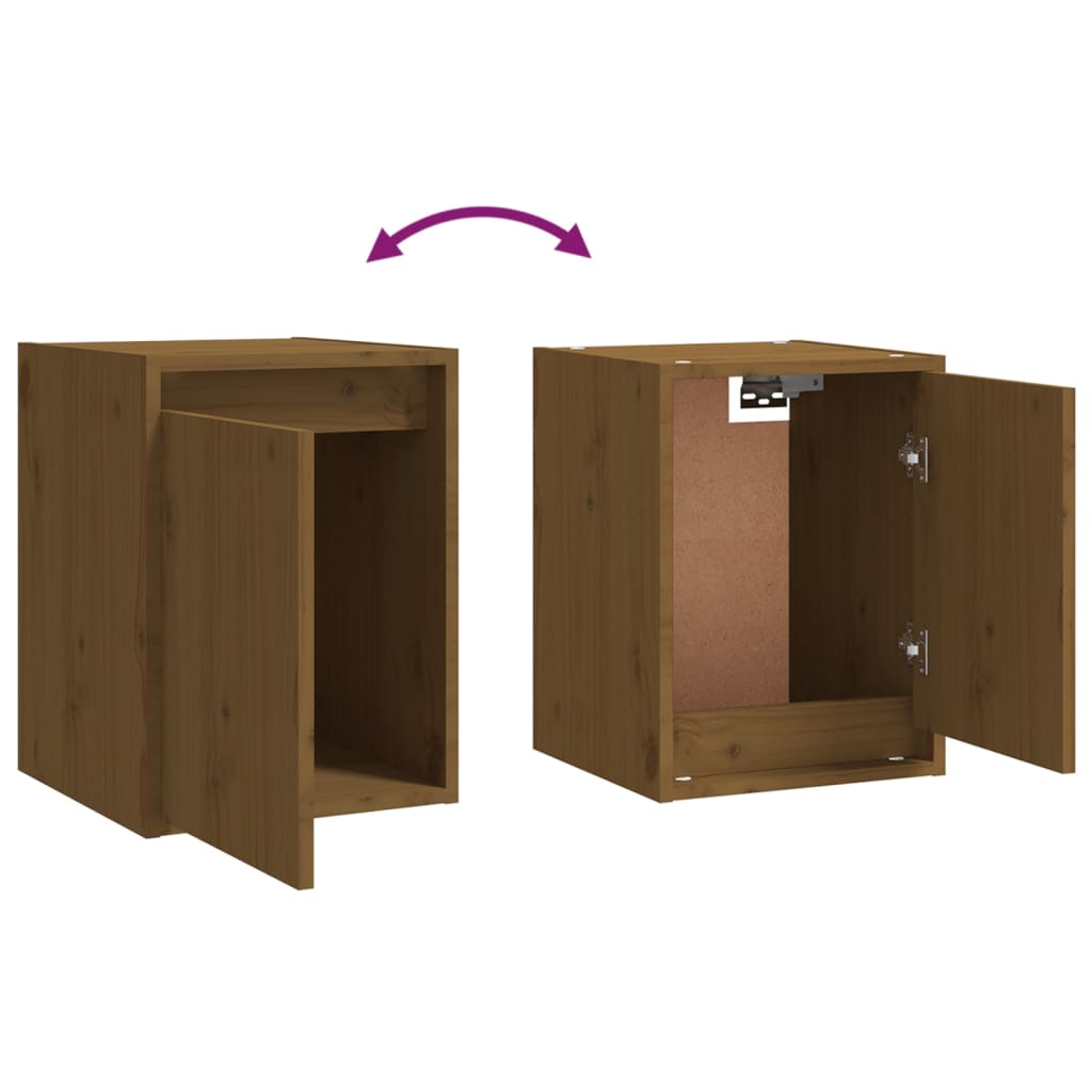 Meuble TV 3 pcs en bois de pin massif