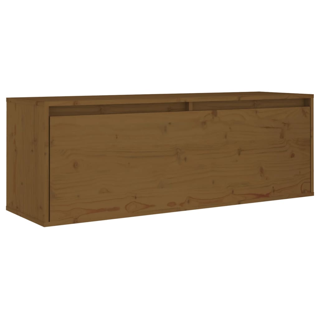 Meuble TV 4 pcs en bois de pin massif