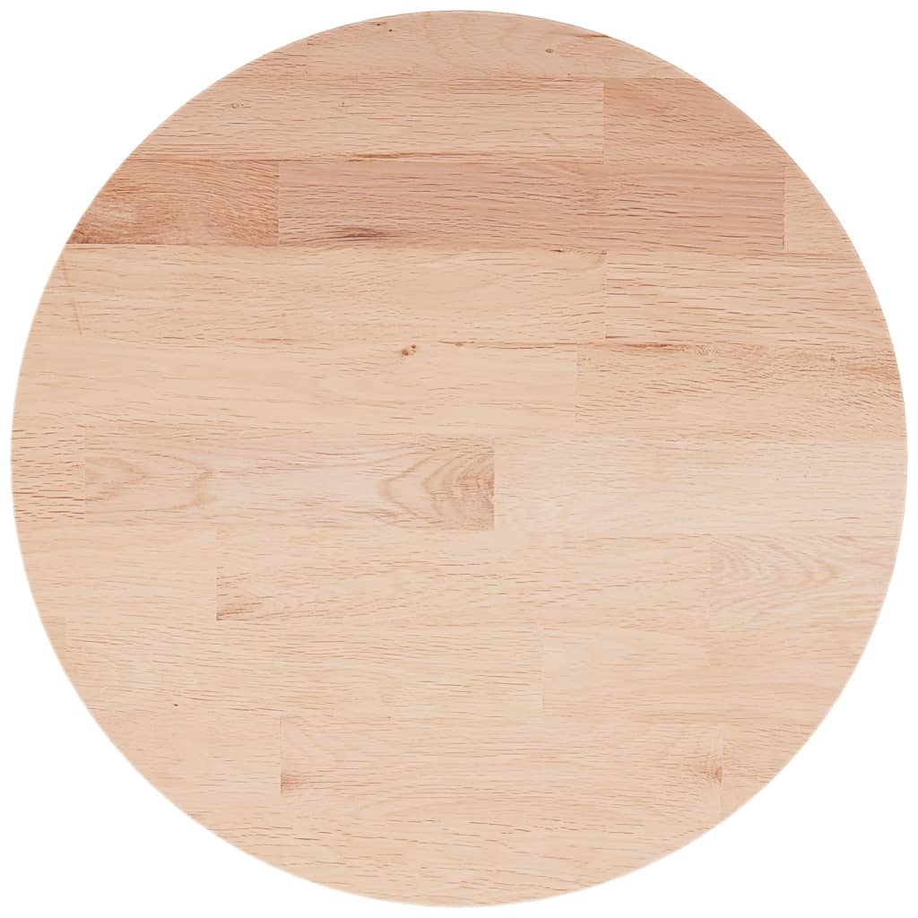 Tafelblad rond Ø60x2,5 cm onbehandeld massief eikenhout