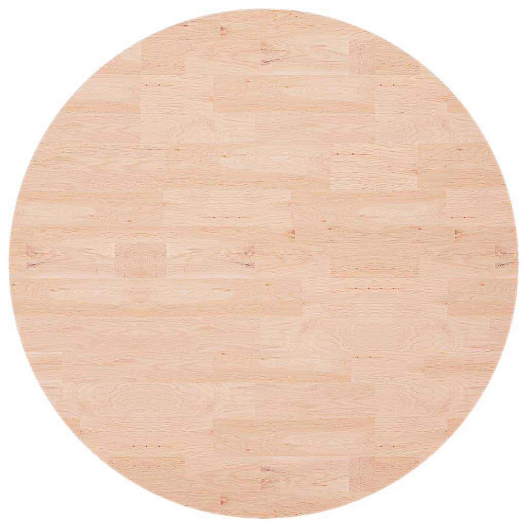 Tafelblad rond Ø60x2,5 cm onbehandeld massief eikenhout