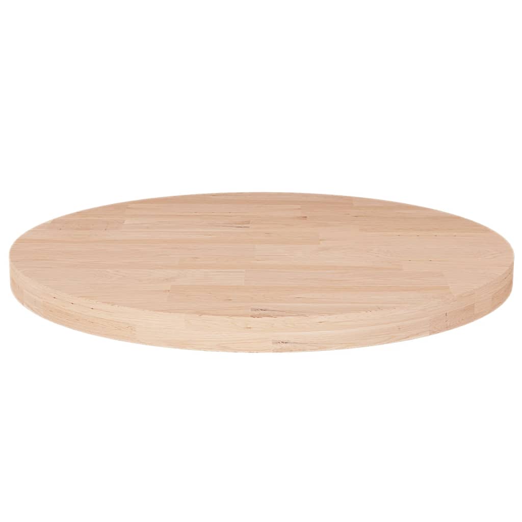 Tafelblad rond Ø30x2,5 cm onbehandeld massief eikenhout