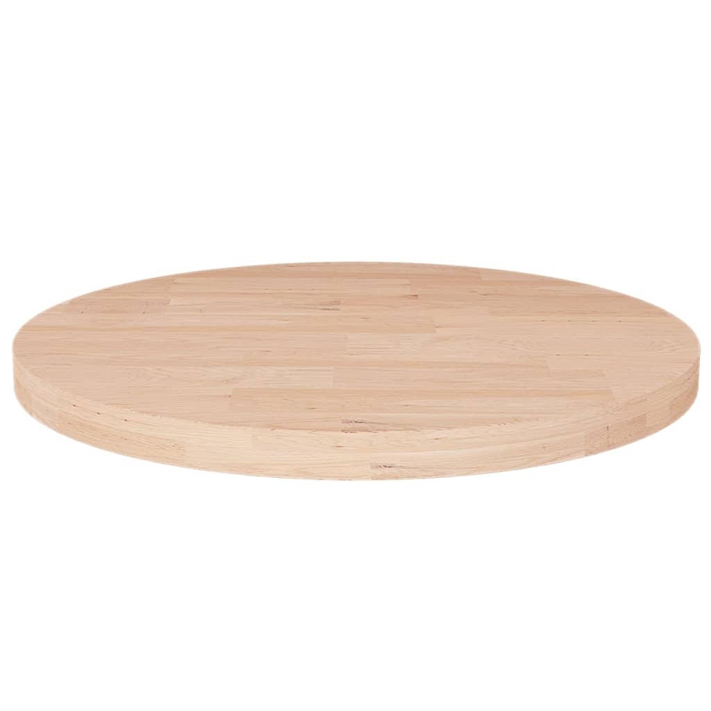 Tafelblad rond Ø30x2,5 cm onbehandeld massief eikenhout