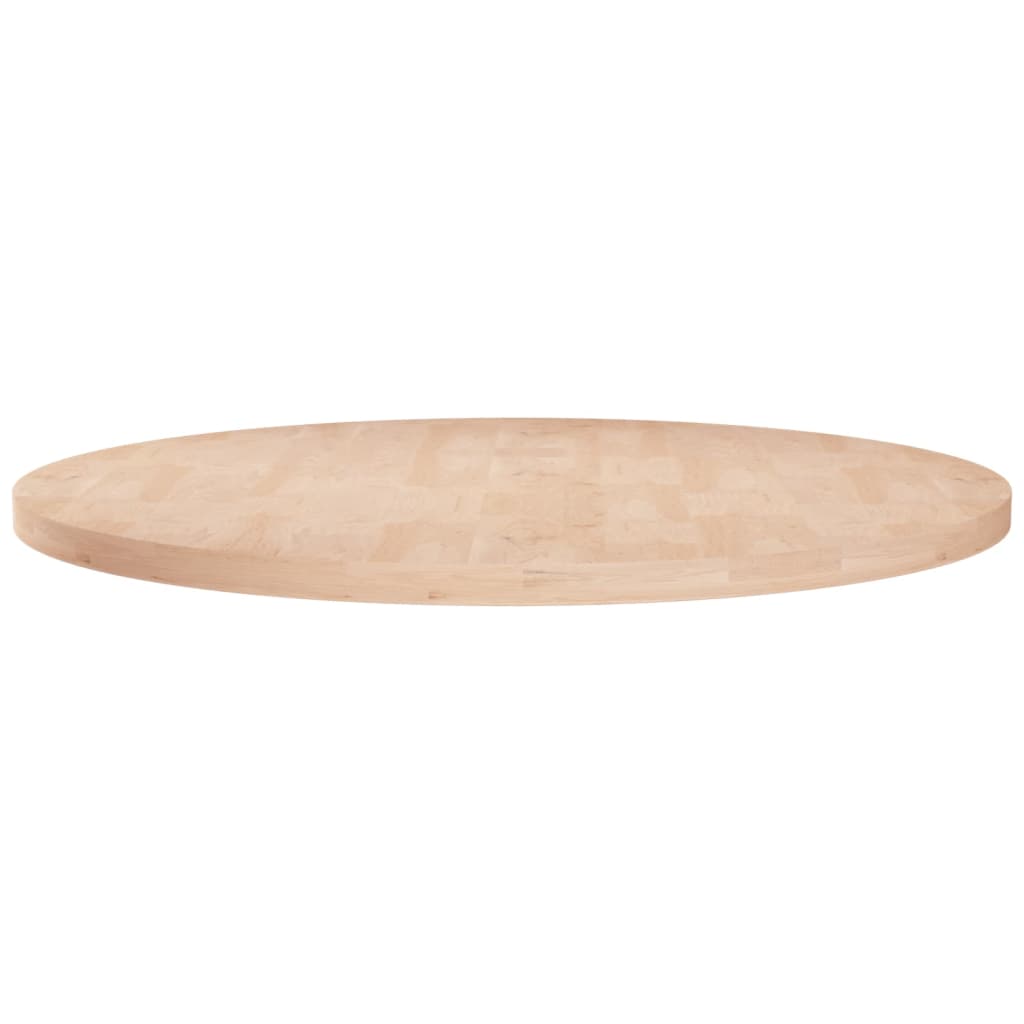 Tafelblad rond Ø60x2,5 cm onbehandeld massief eikenhout