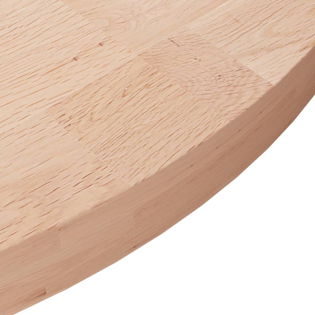 Plateau de table rond Ø70x4 cm chêne massif non traité