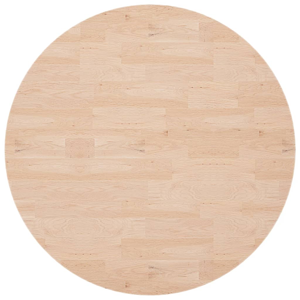 Tafelblad rond Ø30x2,5 cm onbehandeld massief eikenhout