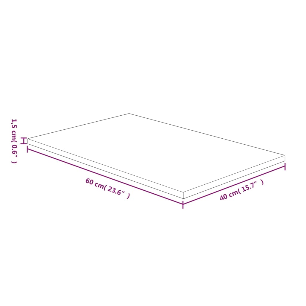 Plan vasque 100x50x2,5 cm massif non traité