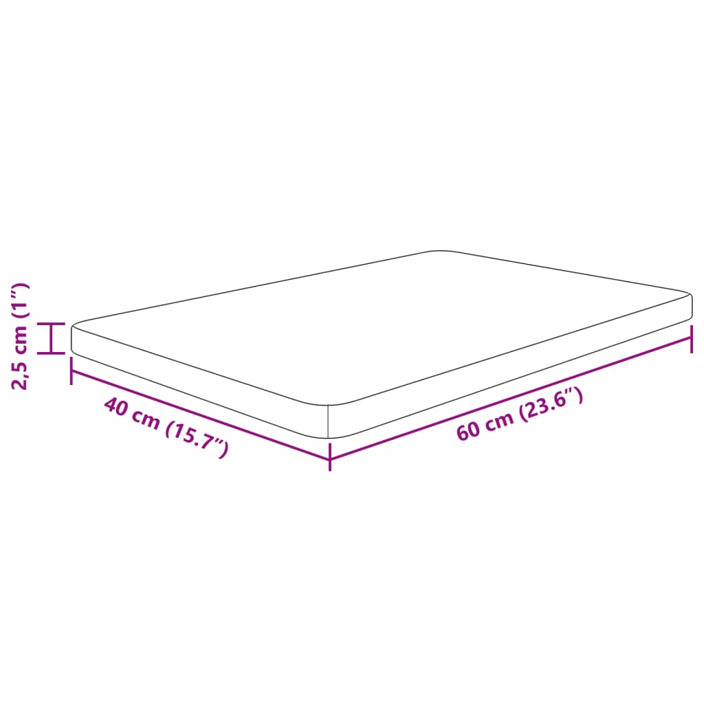 Plan vasque 100x50x2,5 cm massif non traité