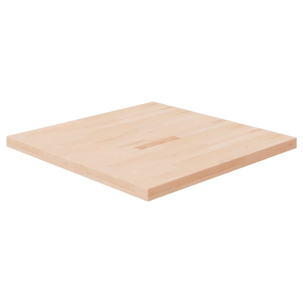 Plateau de table carré 70x70x2,5 cm chêne massif non traité