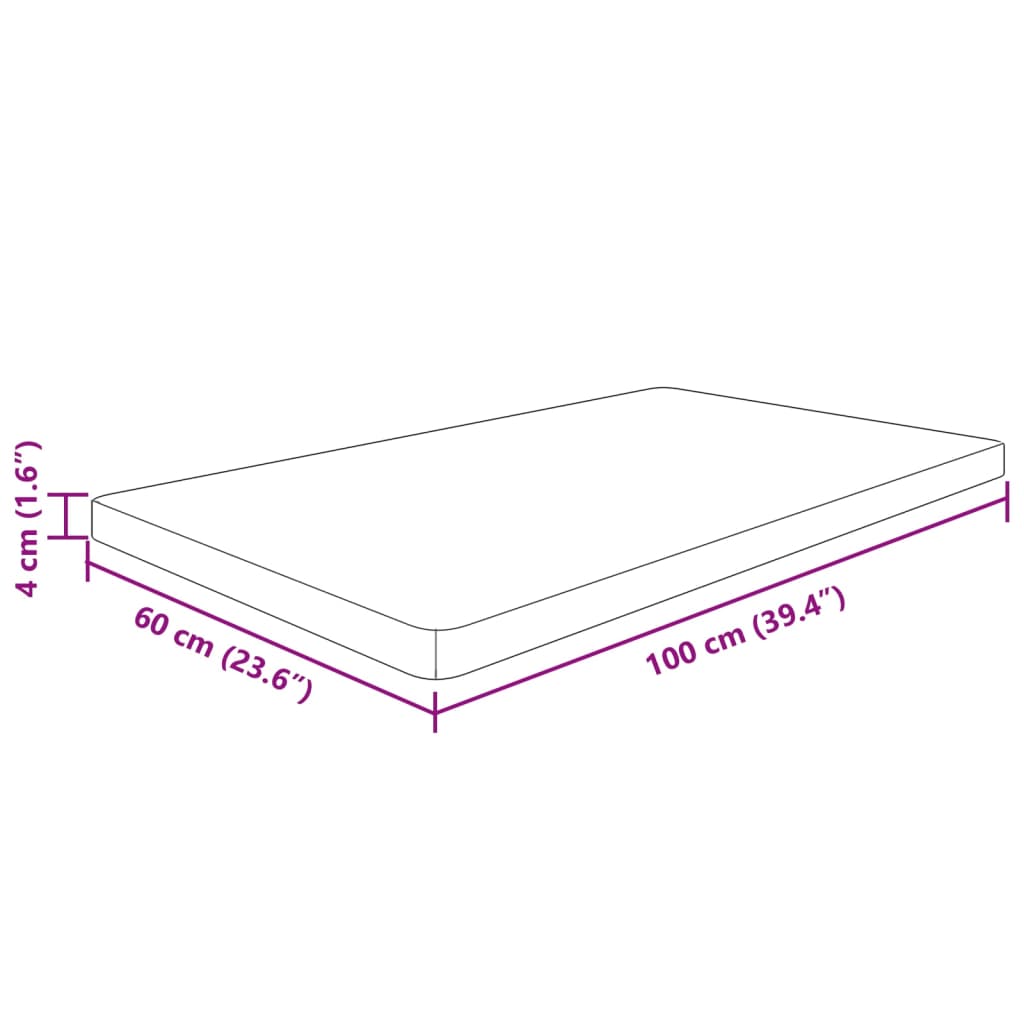 Plan vasque 100x50x2,5 cm massif non traité