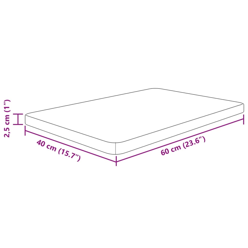 Plan vasque 100x50x2,5 cm massif non traité