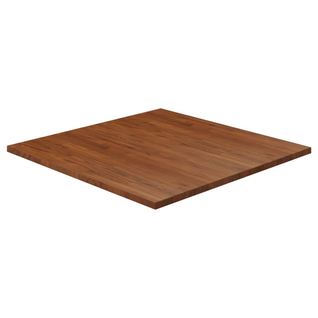 Plateau de table carré 70x70x2,5 cm chêne massif non traité