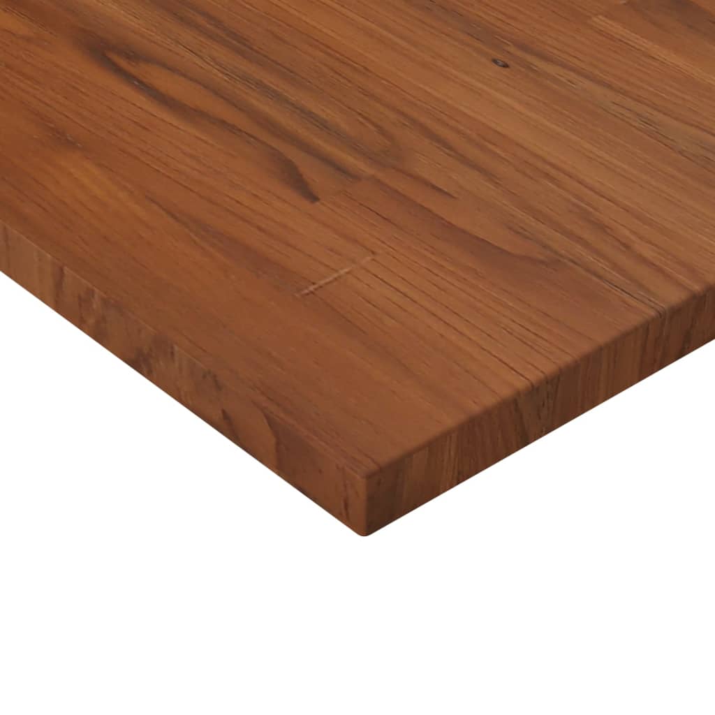 Plateau de table carré 70x70x2,5 cm chêne massif non traité