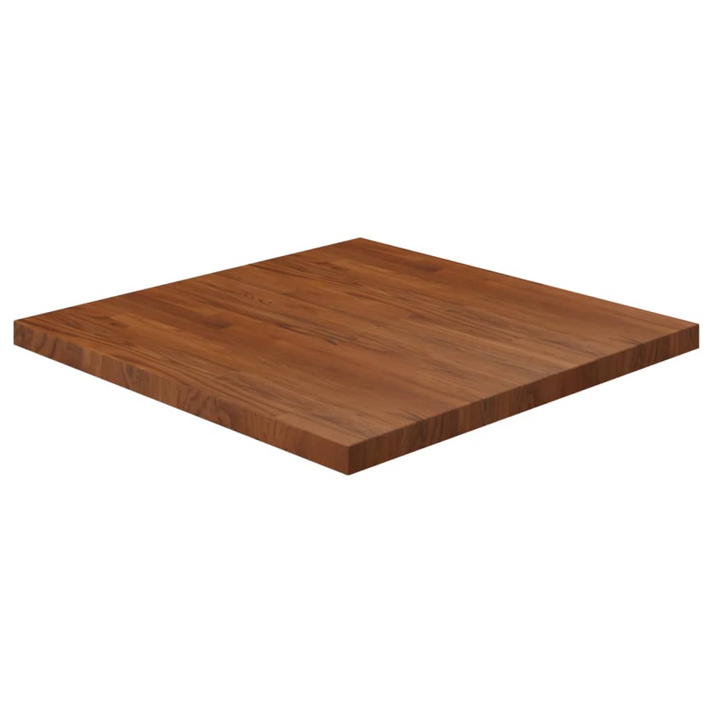 Plateau de table carré 70x70x2,5 cm chêne massif non traité