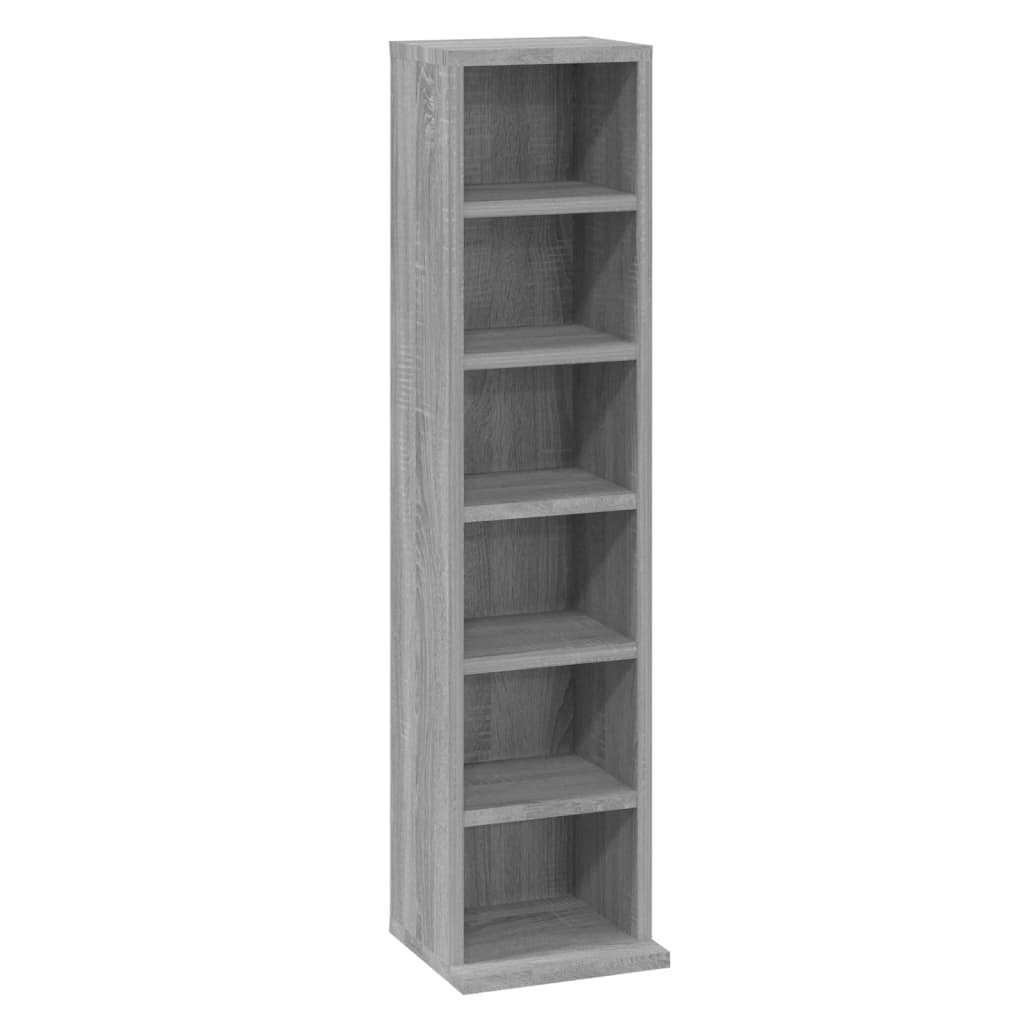 Cd-kast 21x20x88 cm bewerkt hout bruin eikenkleur