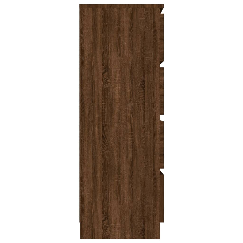 Dressoir 60x35x98,5 cm bewerkt hout eikenkleurig