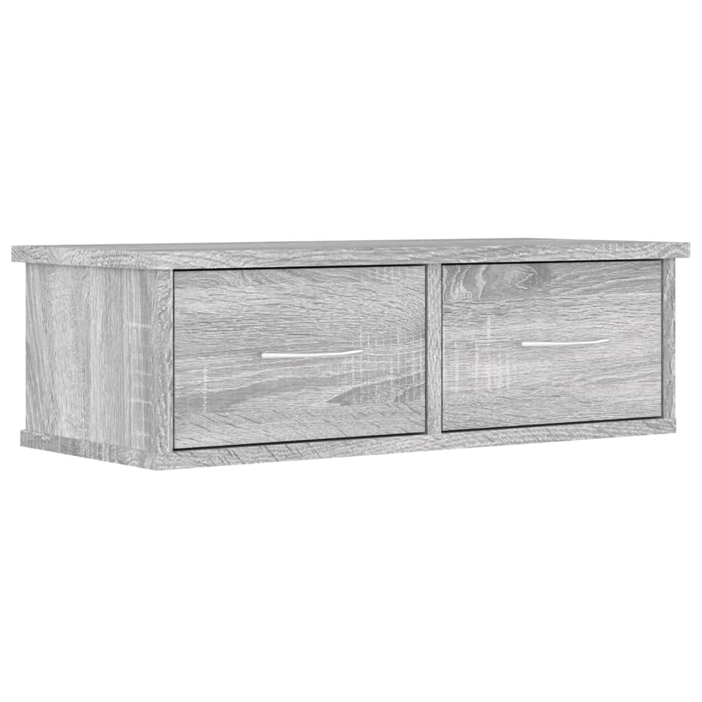 Tv-wandmeubel 60x26x18,5 cm bewerkt hout grijs sonoma eiken