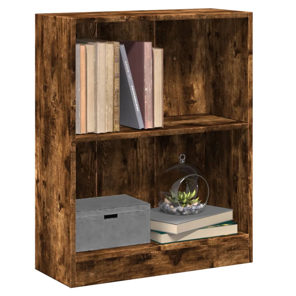 Boekenkast 60x24x76 cm bewerkt hout grijs sonoma eikenkleurig