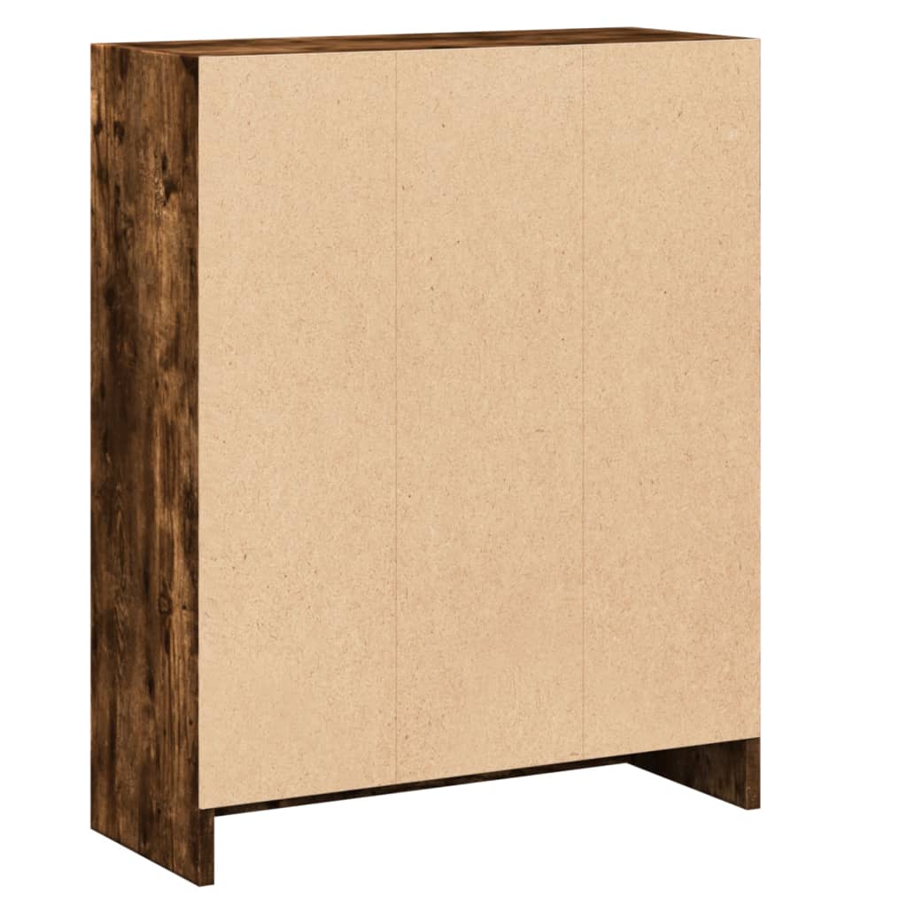 Boekenkast 60x24x76 cm bewerkt hout grijs sonoma eikenkleurig