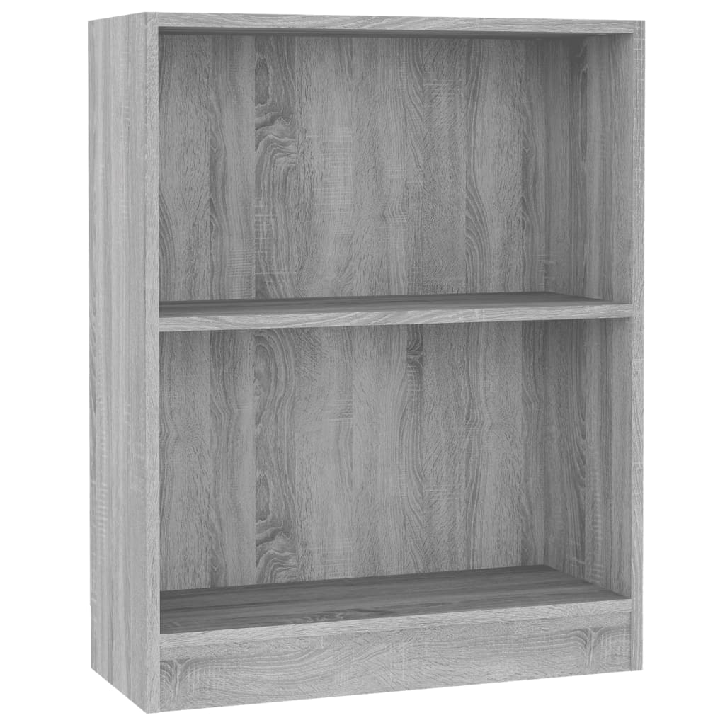 Boekenkast 60x24x76 cm bewerkt hout grijs sonoma eikenkleurig